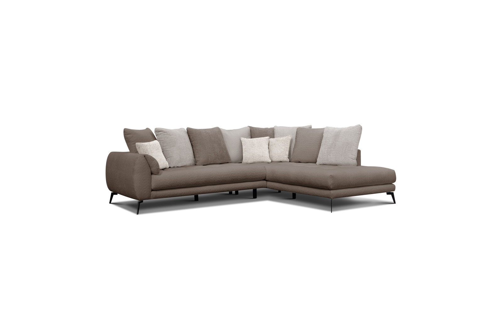 Ecksofa 5-Sitzer CALME, beige und écru