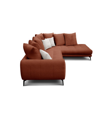 Ecksofa 5-Sitzer CALME, dunkelorange