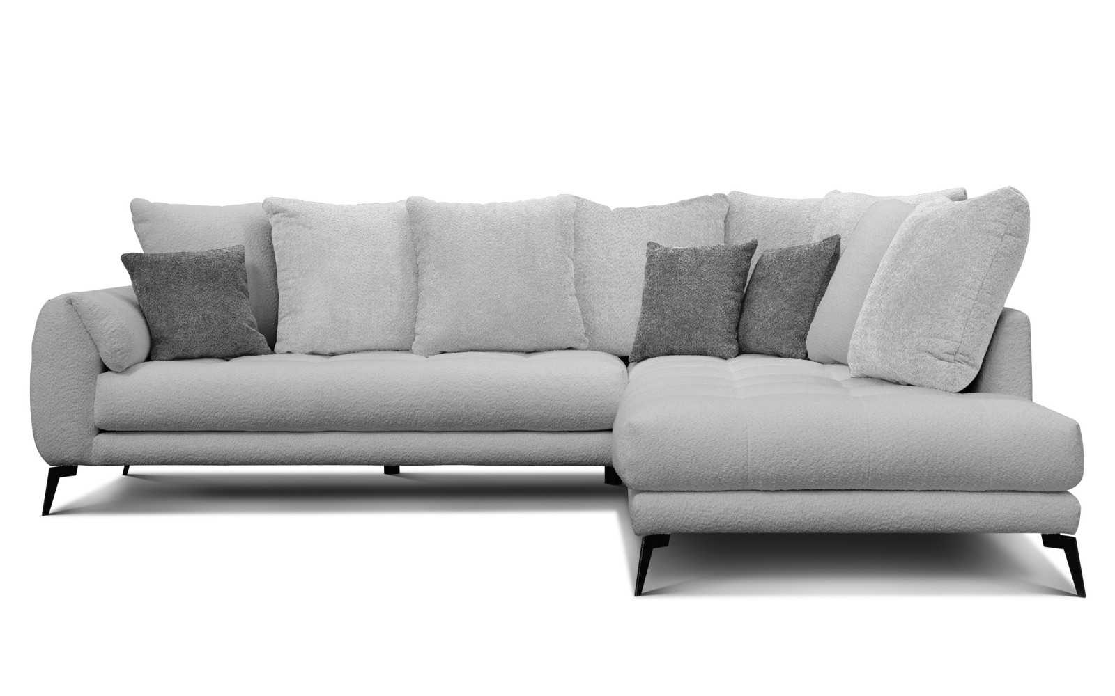 Ecksofa 5-Sitzer CALME, hellgrau