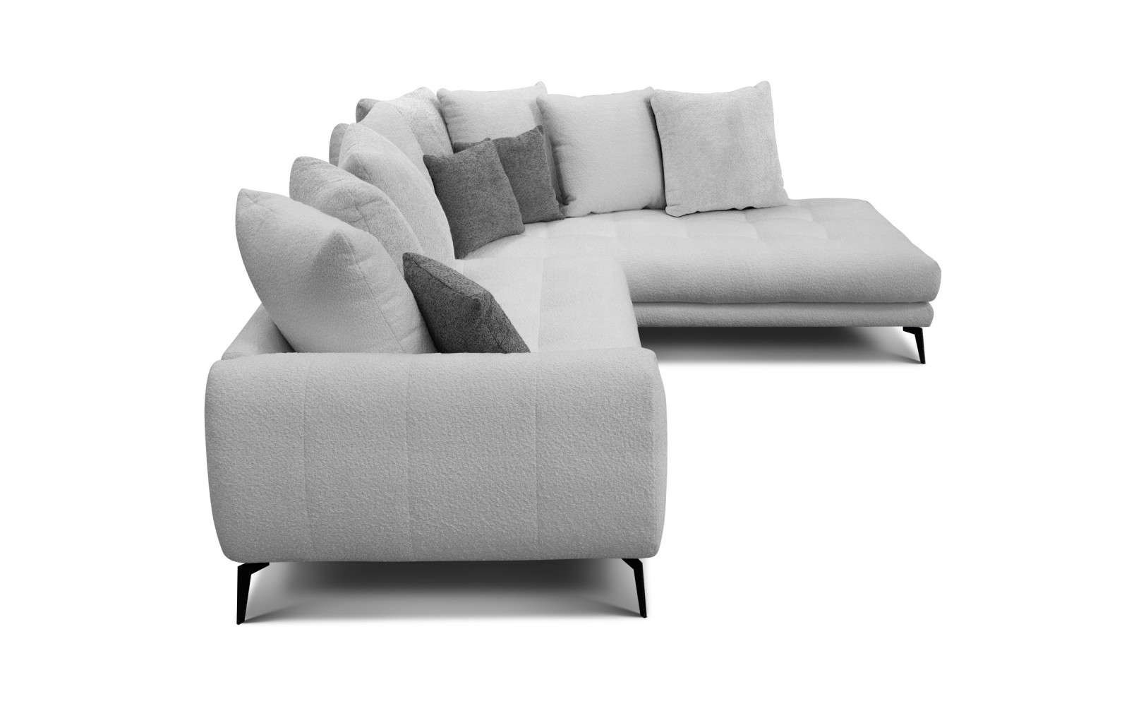 Ecksofa 5-Sitzer CALME, hellgrau