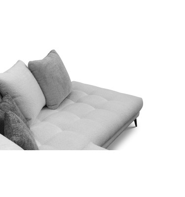 Ecksofa 5-Sitzer CALME, hellgrau und dunkelgrau