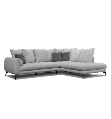 Ecksofa 5-Sitzer CALME, hellgrau