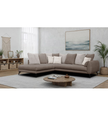 Ecksofa 5-Sitzer CALME, beige und écru