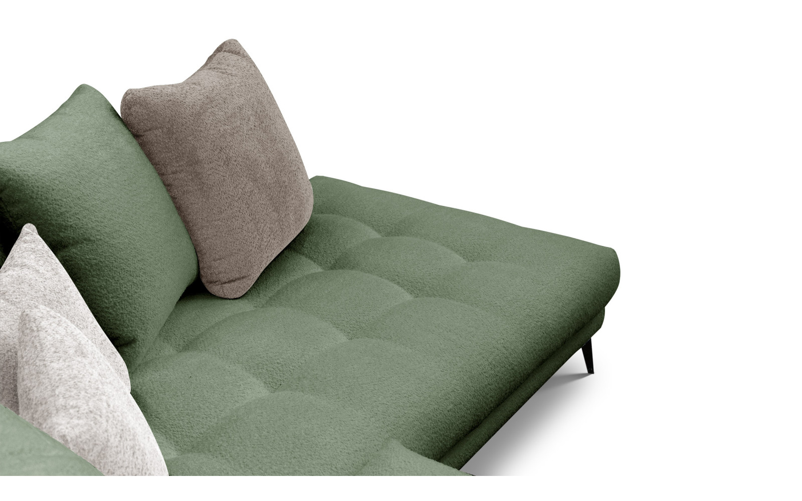 Ecksofa 5-Sitzer CALME, olive und beige