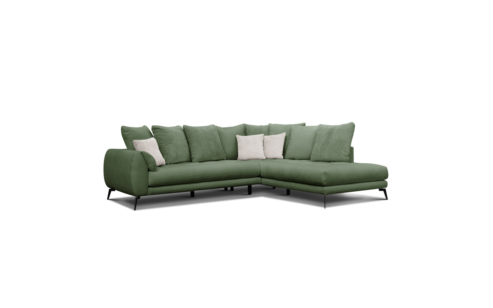 Ecksofa 5-Sitzer CALME, olive