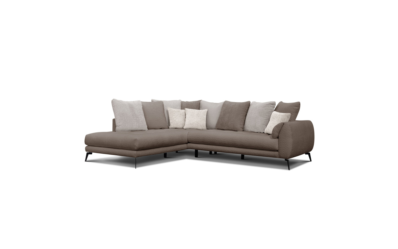 Ecksofa 5-Sitzer CALME, beige und écru