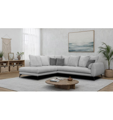 Ecksofa 5-Sitzer CALME, hellgrau