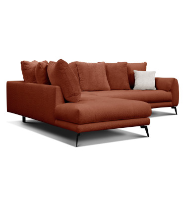 Ecksofa 5-Sitzer CALME, dunkelorange