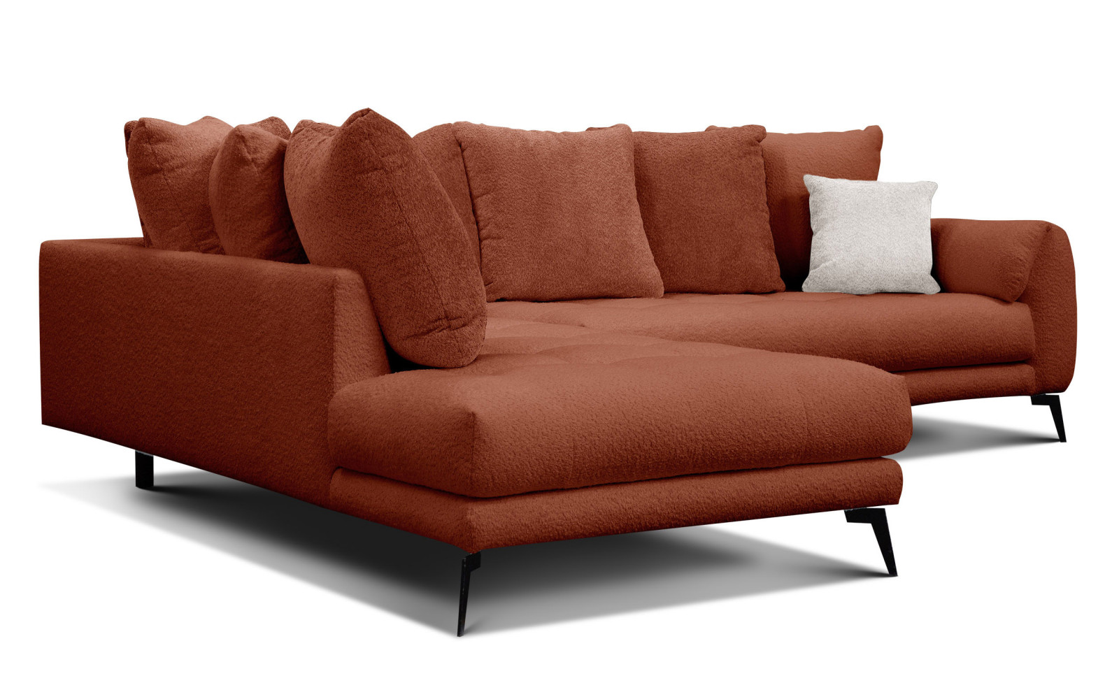 Ecksofa 5-Sitzer CALME, dunkelorange