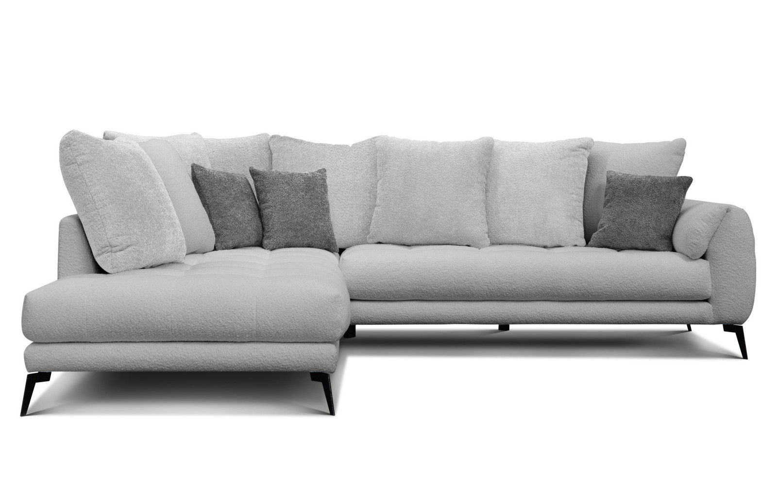 Ecksofa 5-Sitzer CALME, hellgrau