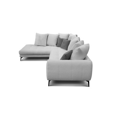 Ecksofa 5-Sitzer CALME, hellgrau