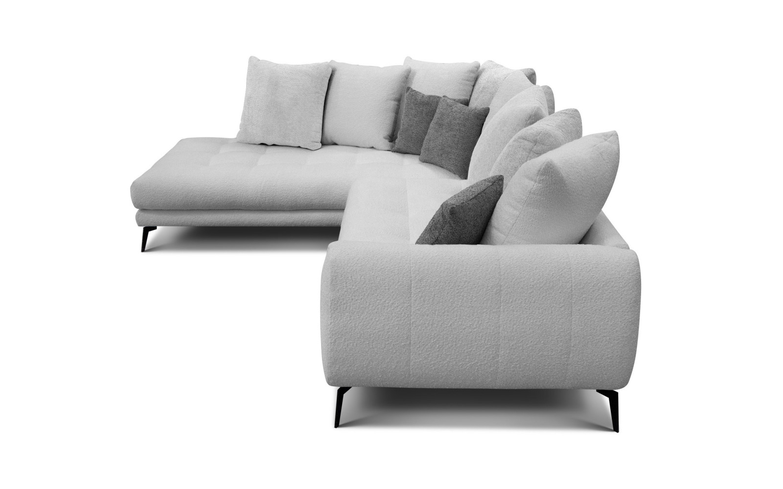 Ecksofa 5-Sitzer CALME, hellgrau