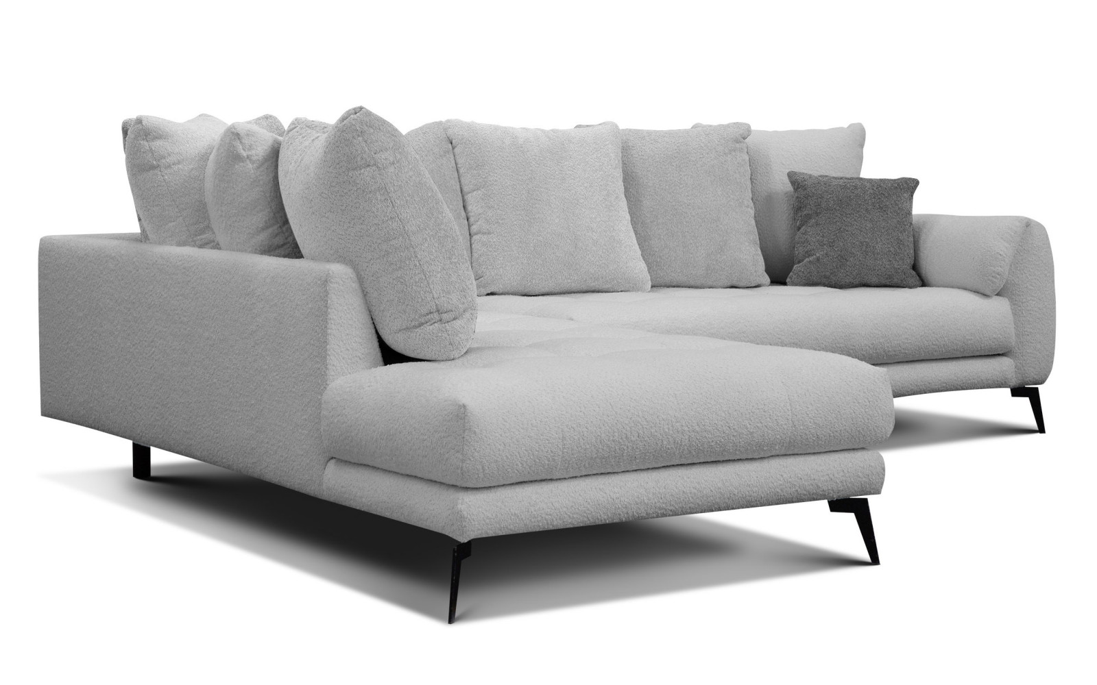 Ecksofa 5-Sitzer CALME, hellgrau