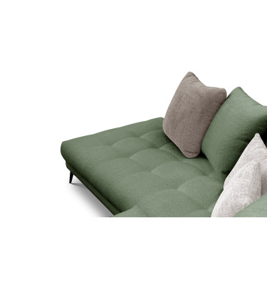 Ecksofa 5-Sitzer CALME, olive und beige