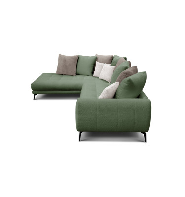 Ecksofa 5-Sitzer CALME, olive und beige