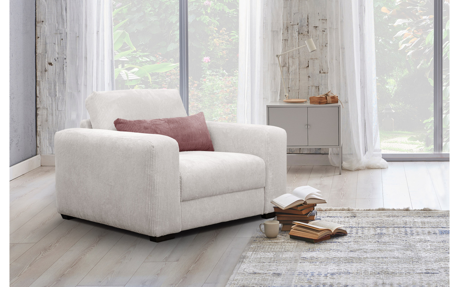 Sessel OLI, perlweiß