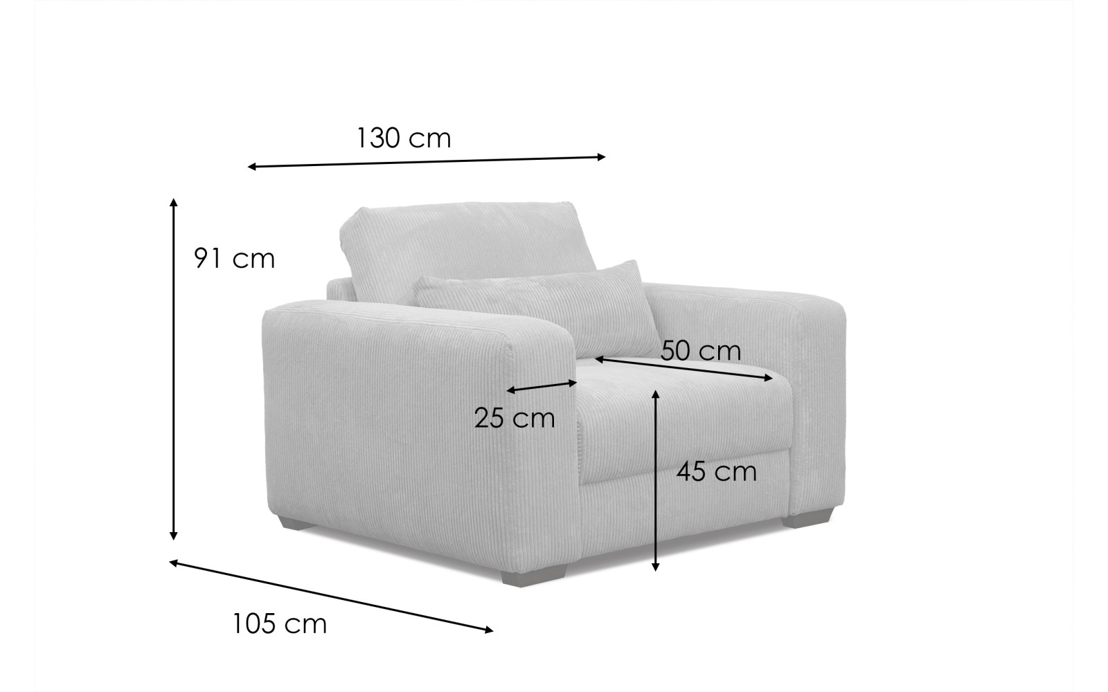 Sessel OLI, hellgrau