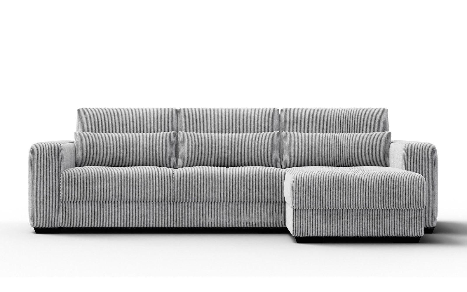 Ecksofa 4-Sitzer rechts OLI, hellgrau