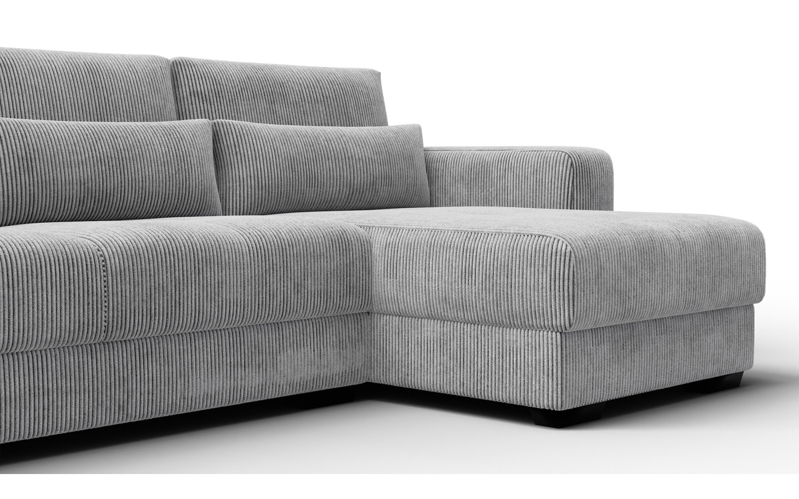 Ecksofa 4-Sitzer rechts OLI, hellgrau