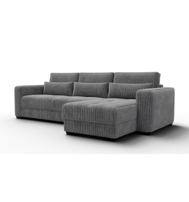 Ecksofa 4-Sitzer rechts OLI, dunkelgrau