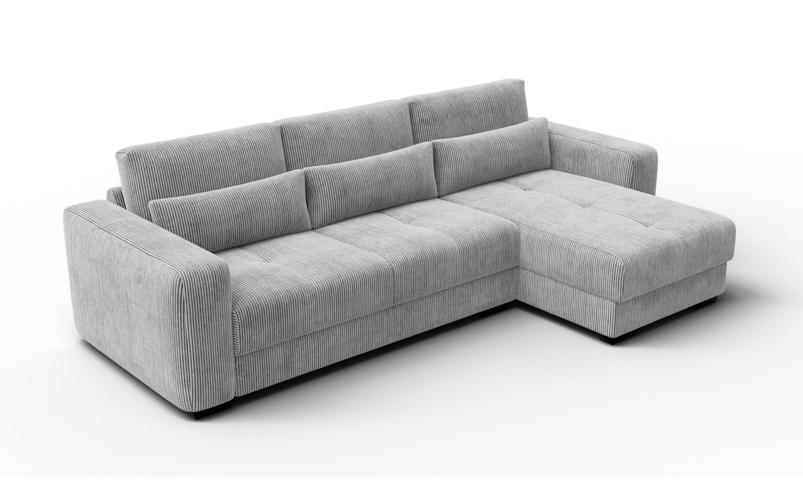 Ecksofa 4-Sitzer rechts OLI, hellgrau