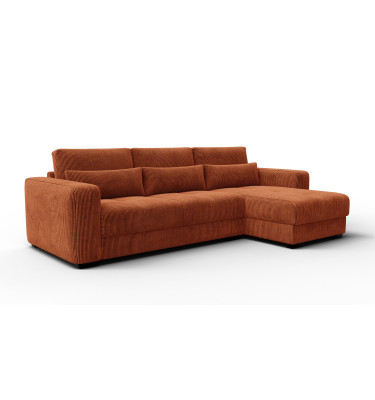 Ecksofa 4-Sitzer rechts OLI, orange