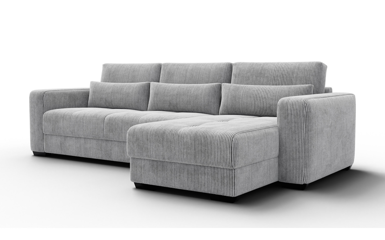 Ecksofa 4-Sitzer rechts OLI, hellgrau