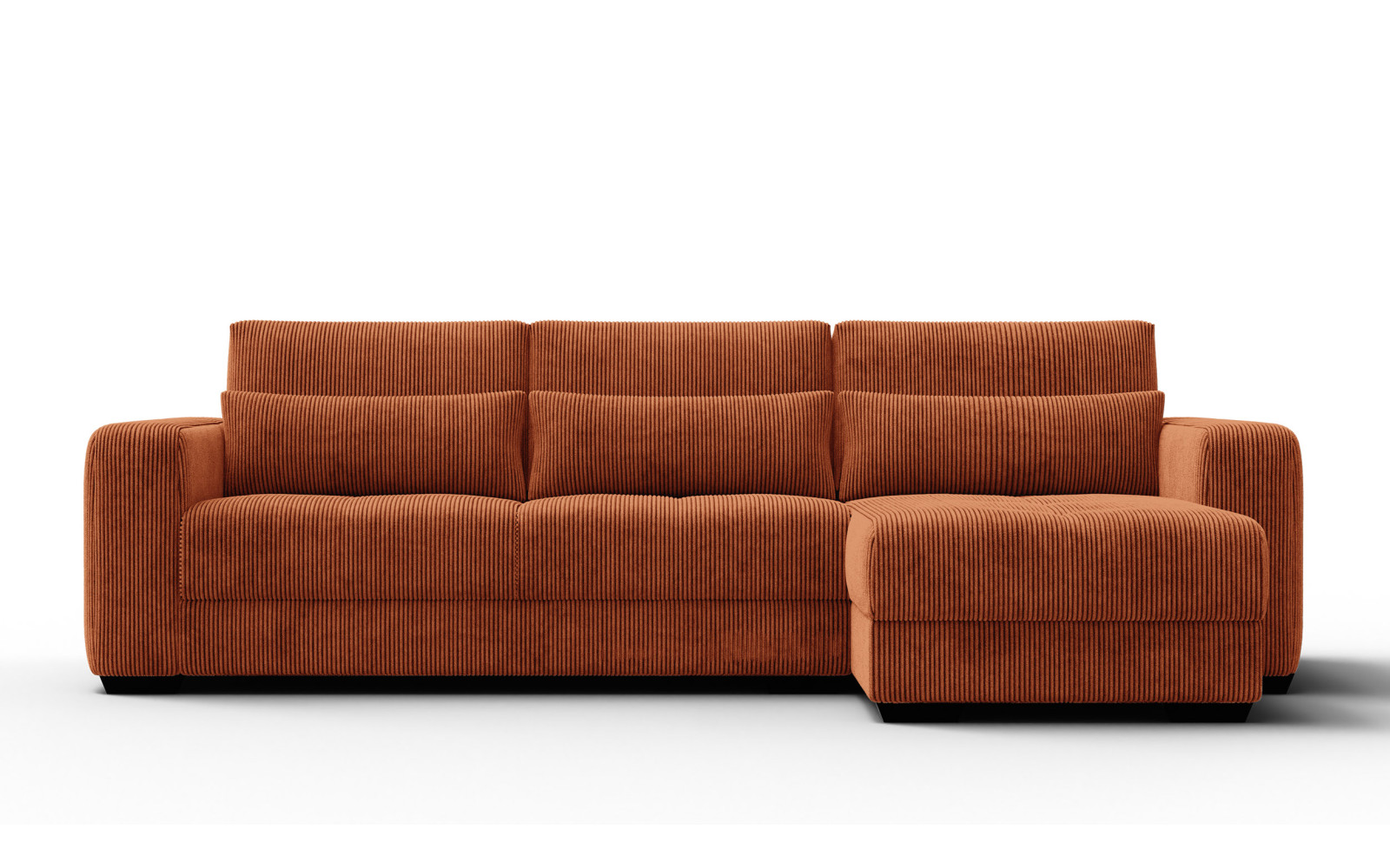 Ecksofa 4-Sitzer rechts OLI, orange
