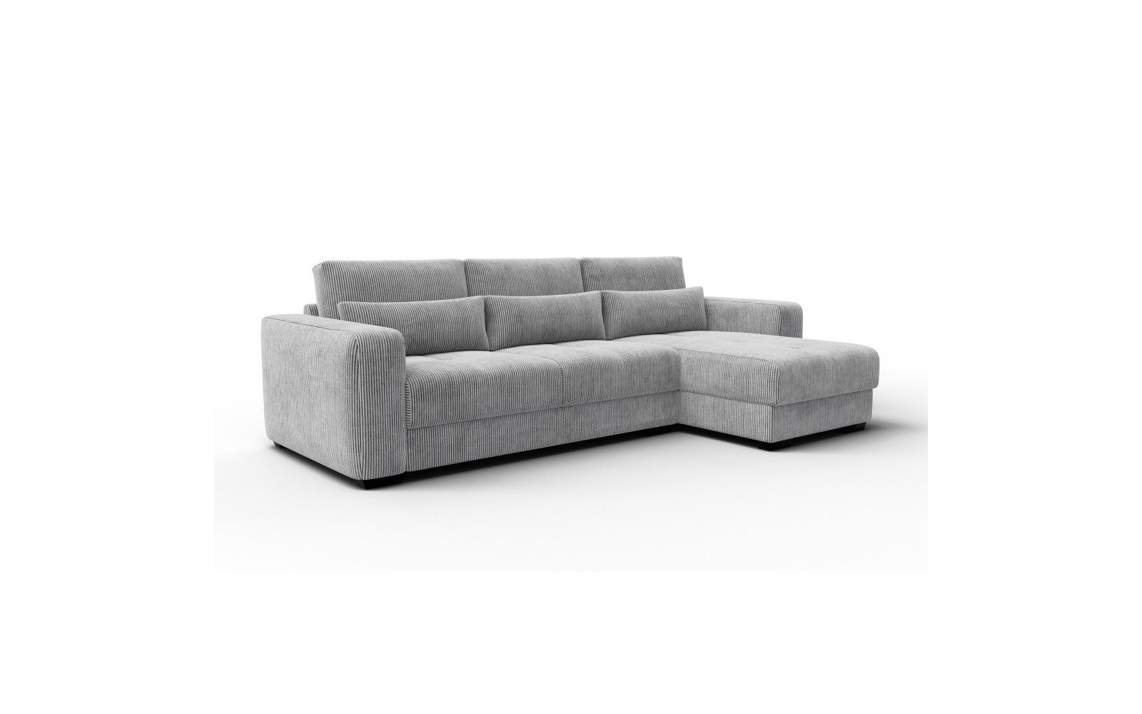 Ecksofa 4-Sitzer rechts OLI, hellgrau