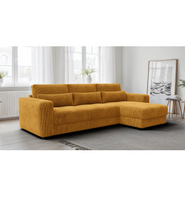 Ecksofa 4-Sitzer rechts OLI, safran