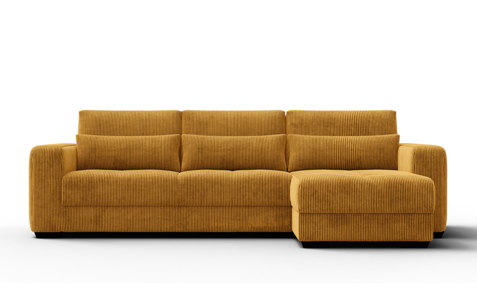 Ecksofa 4-Sitzer rechts OLI, safran