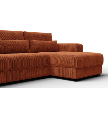Ecksofa 4-Sitzer rechts OLI, orange