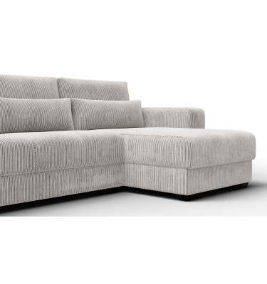 Ecksofa 4-Sitzer rechts OLI, perlweiß