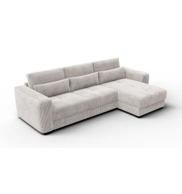 Ecksofa 4-Sitzer rechts OLI, perlweiß