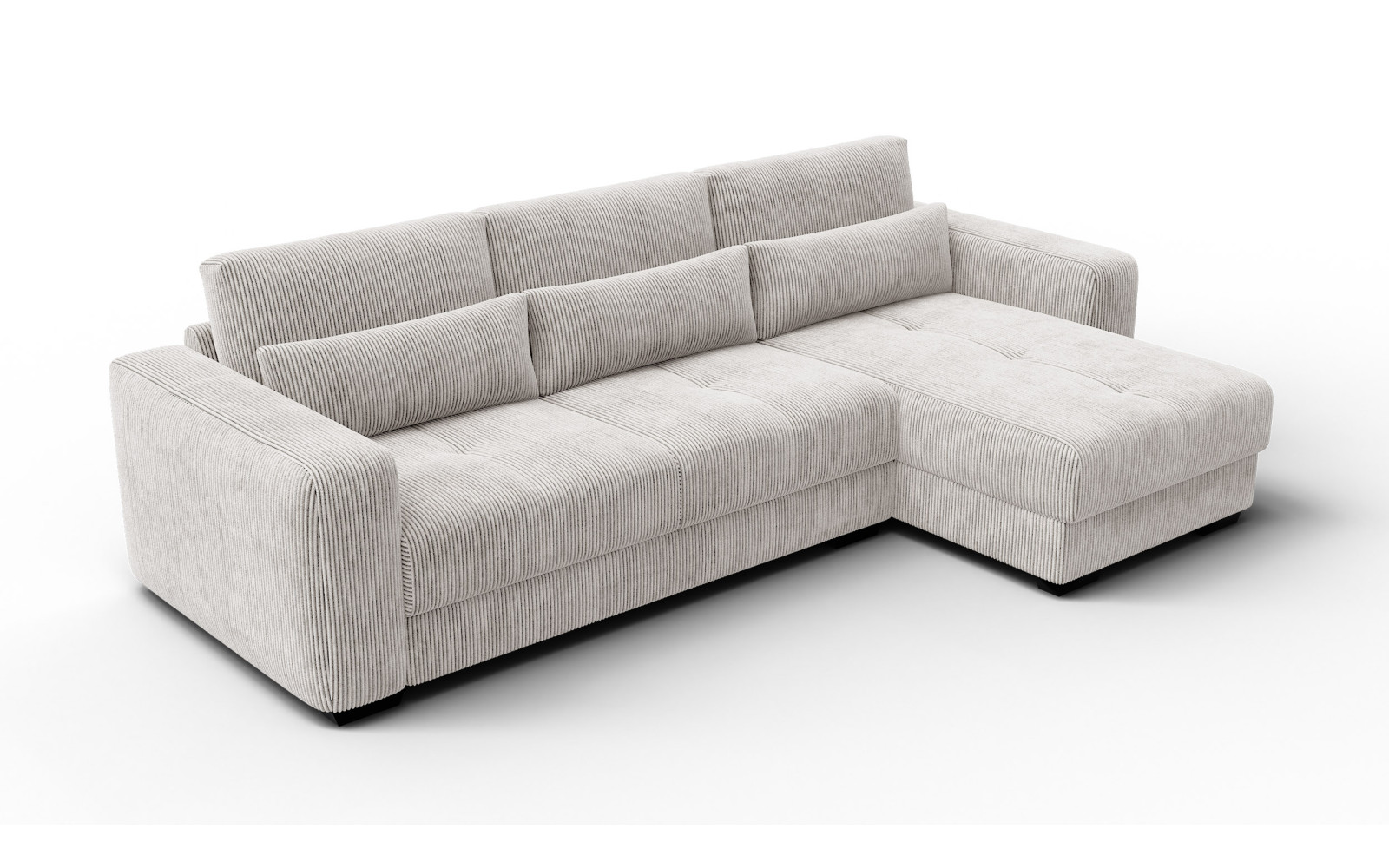 Ecksofa 4-Sitzer rechts OLI, perlweiß