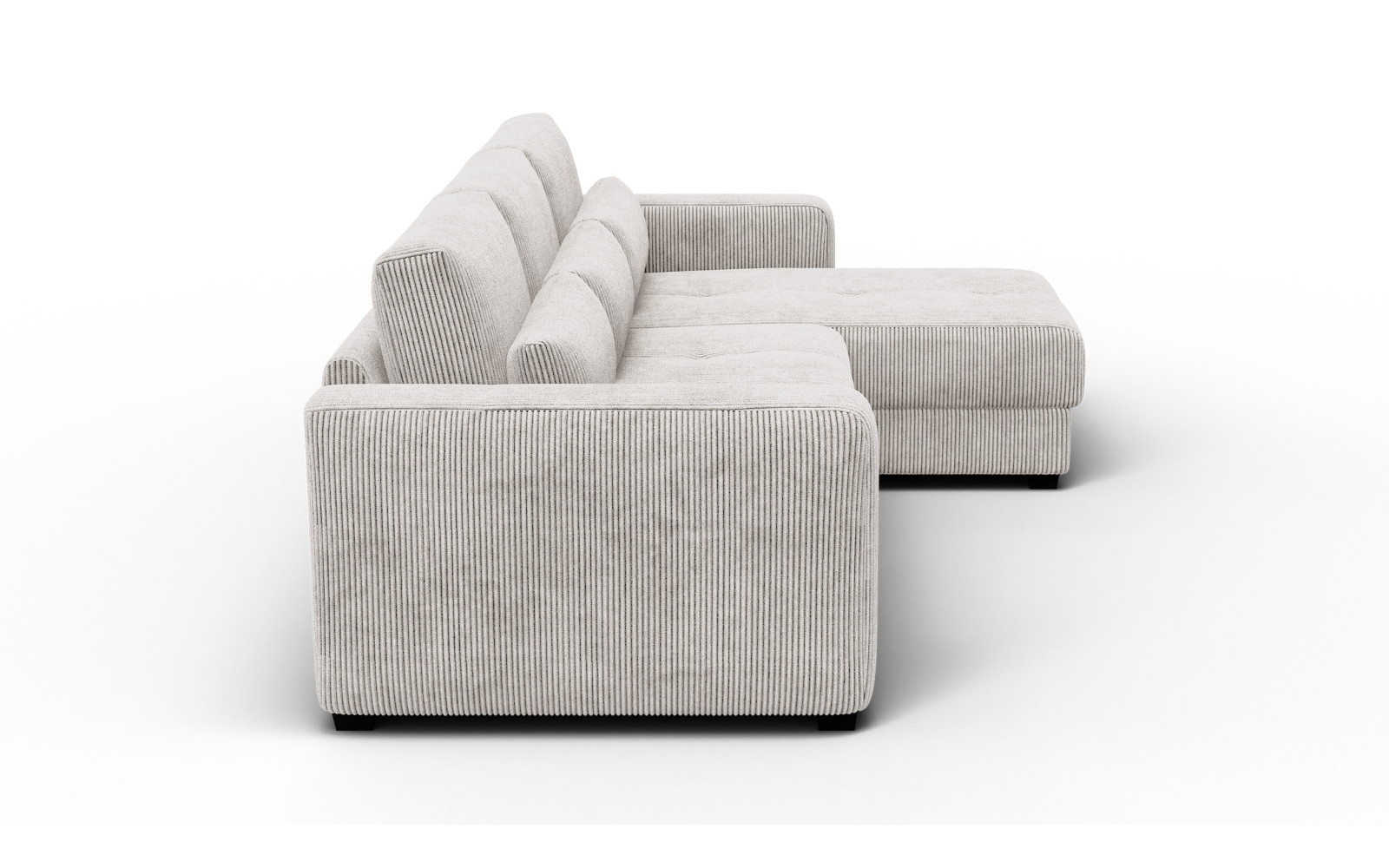 Ecksofa 4-Sitzer rechts OLI, perlweiß