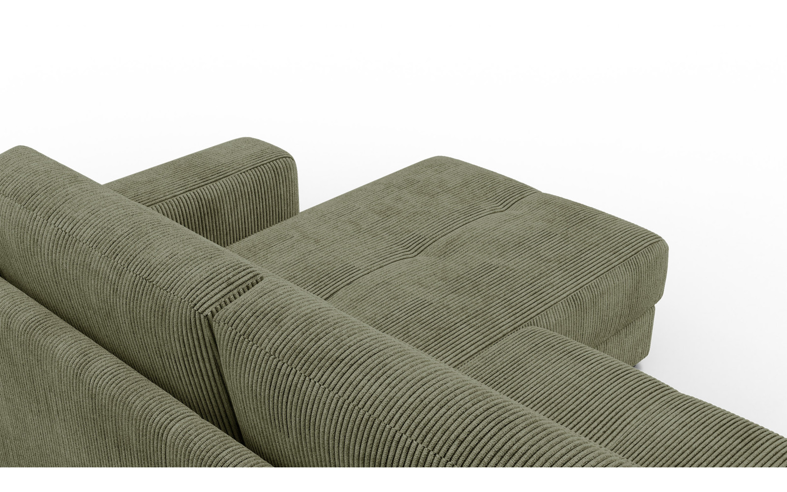 Ecksofa 4-Sitzer rechts OLI, olivgrün