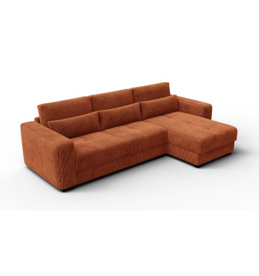 Ecksofa 4-Sitzer rechts OLI, orange