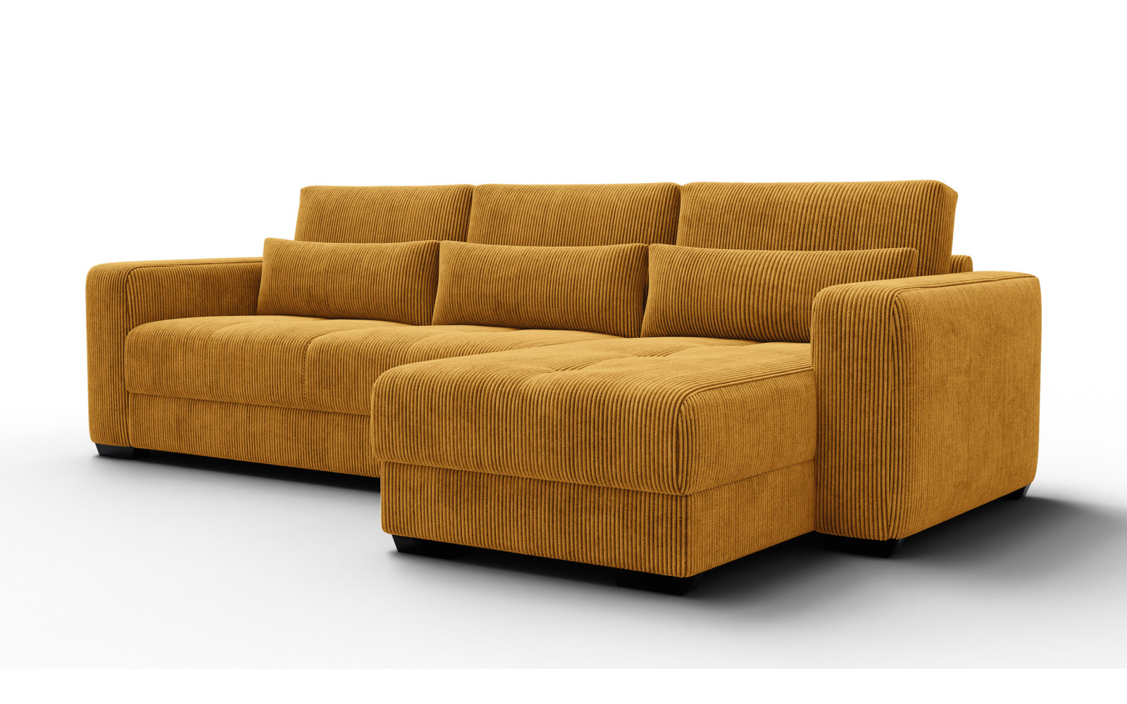 Ecksofa 4-Sitzer rechts OLI, safran