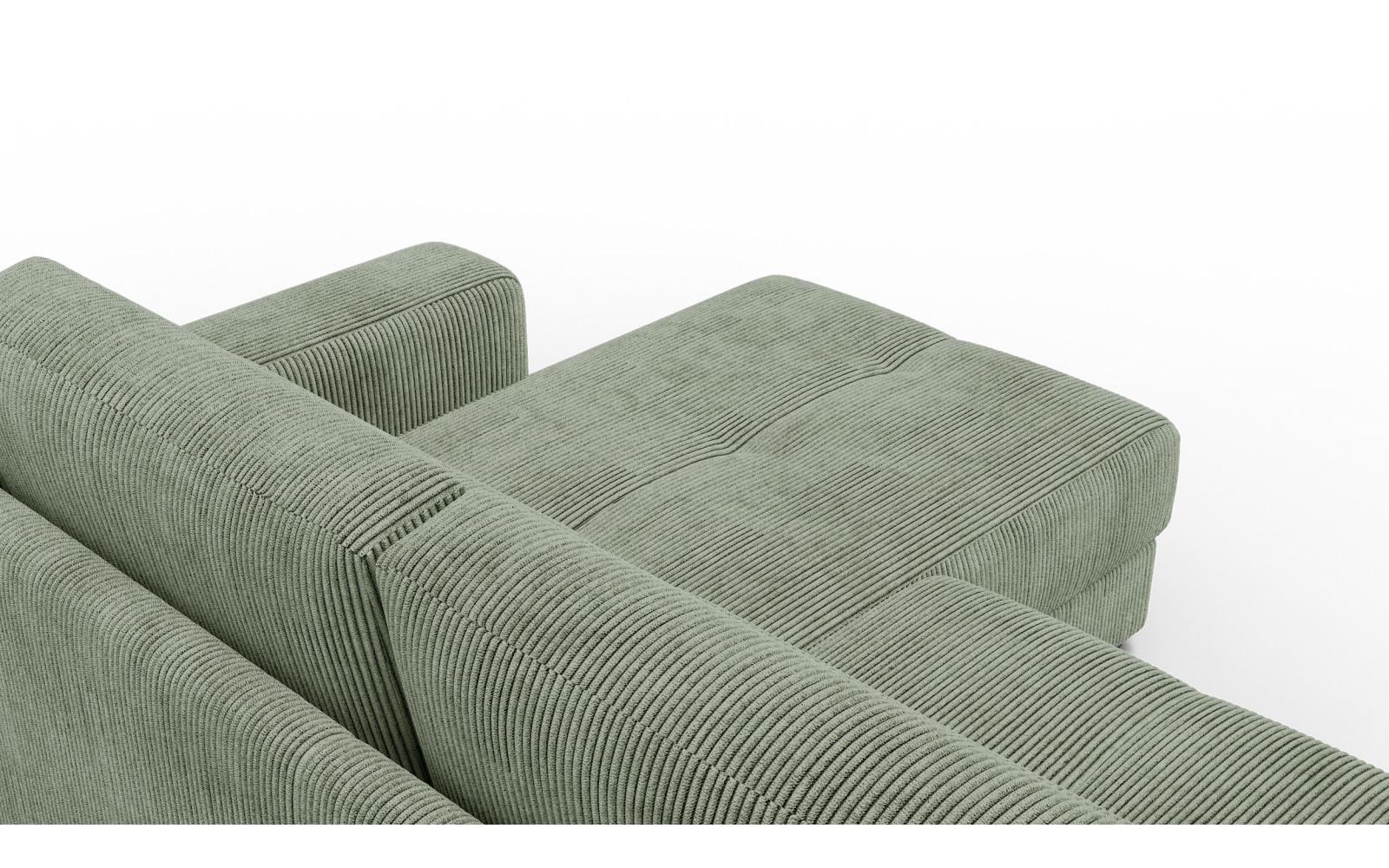 Ecksofa 4-Sitzer rechts OLI, salbeigrün