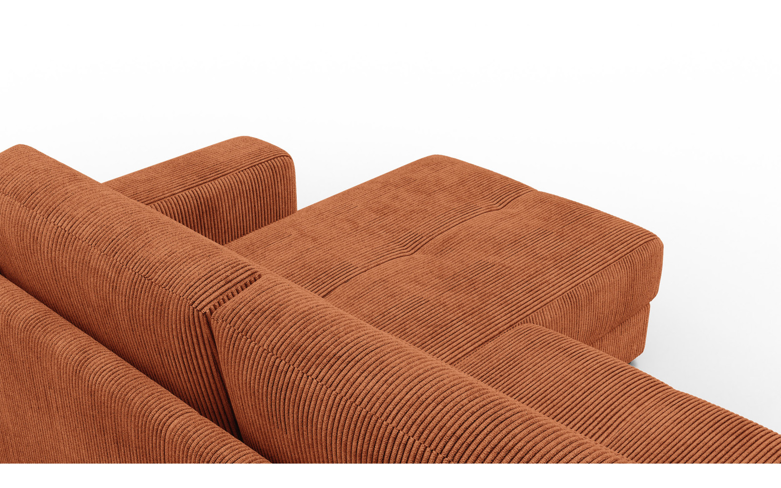 Ecksofa 4-Sitzer rechts OLI, orange