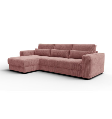 Ecksofa 4-Sitzer links OLI, altrosa