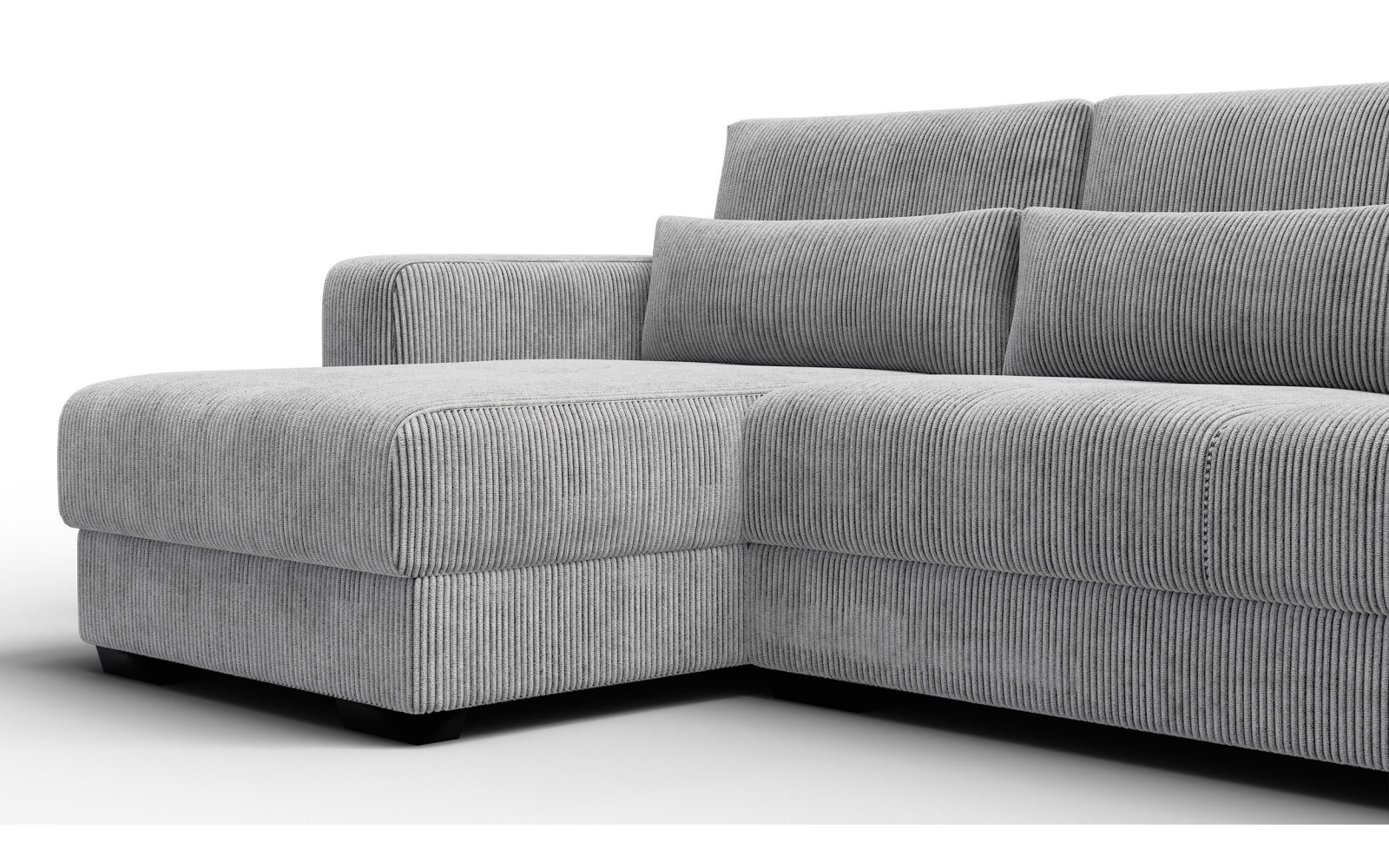 Ecksofa 4-Sitzer links OLI, hellgrau