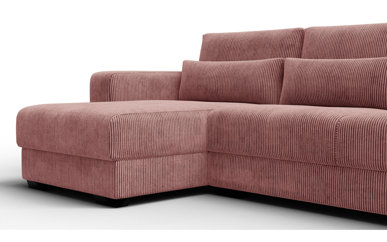 Ecksofa 4-Sitzer links OLI, altrosa
