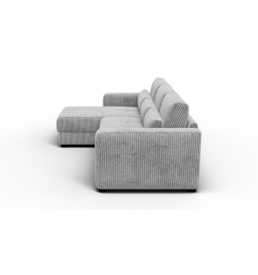 Ecksofa 4-Sitzer links OLI, hellgrau