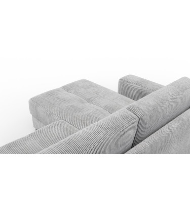 Ecksofa 4-Sitzer links OLI, hellgrau