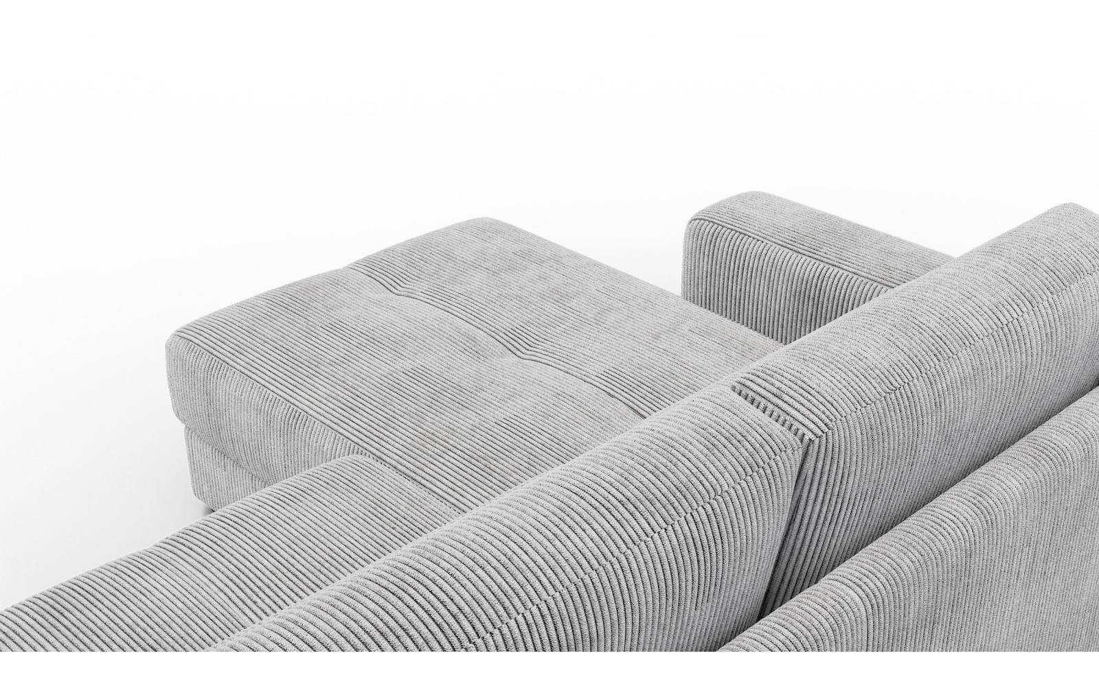 Ecksofa 4-Sitzer links OLI, hellgrau