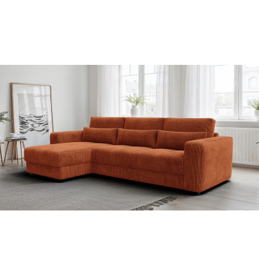 Ecksofa 4-Sitzer links OLI, orange