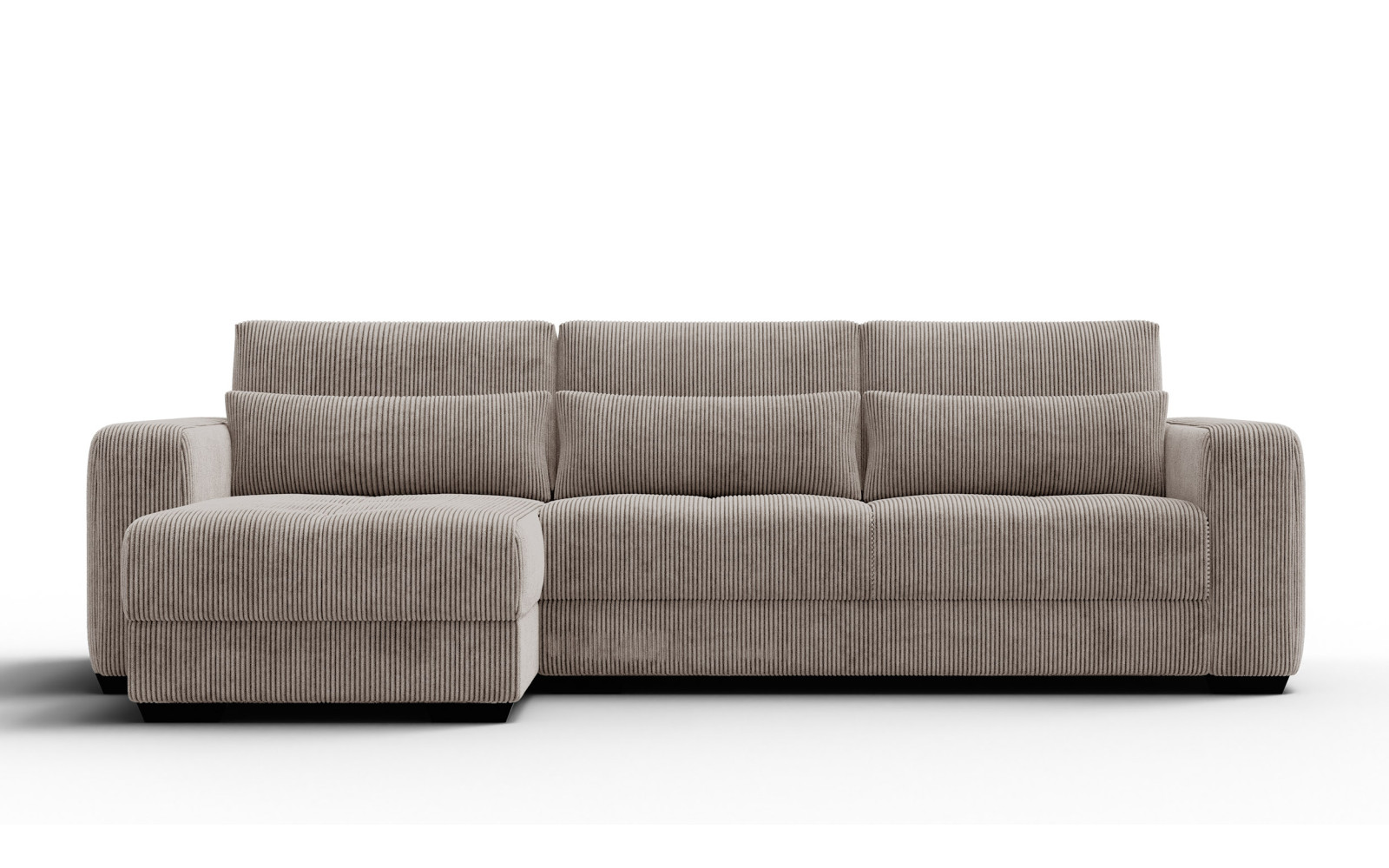 Ecksofa 4-Sitzer links OLI, taupe