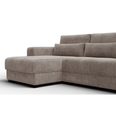 Ecksofa 4-Sitzer links OLI, taupe